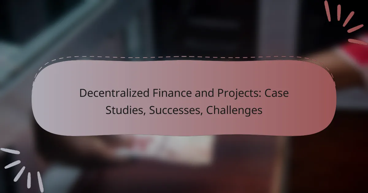 Decentralized Finance and Projects: Case Studies, Successes, Challenges