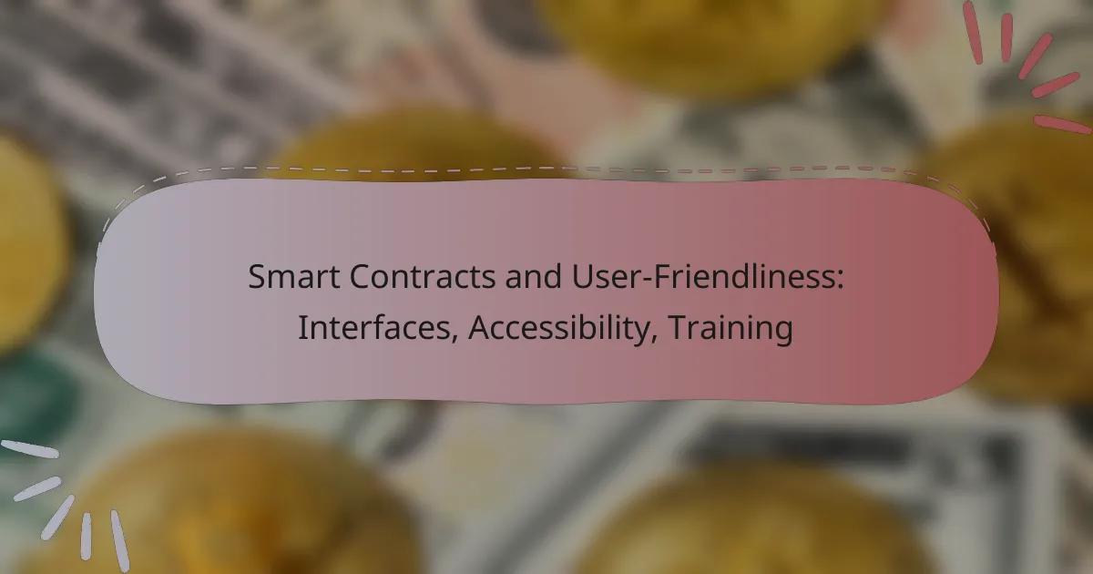 Smart Contracts and User-Friendliness: Interfaces, Accessibility, Training