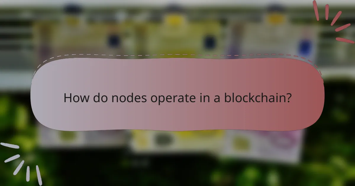 How do nodes operate in a blockchain?