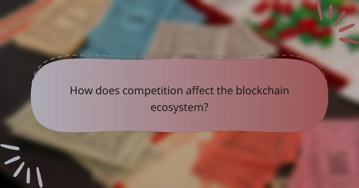 How does competition affect the blockchain ecosystem?